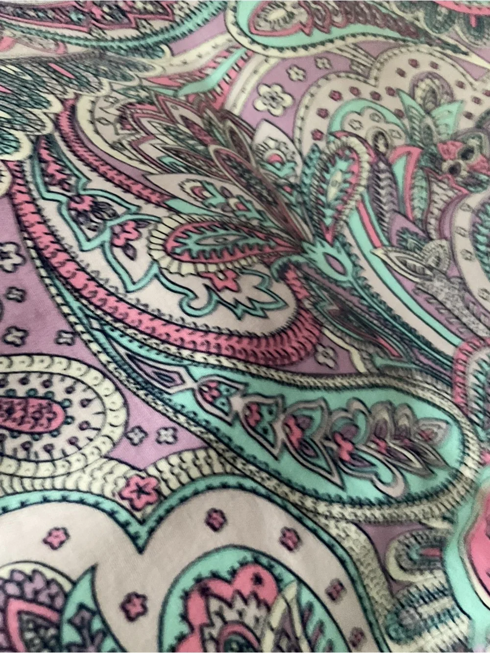 Talbots Paisley Print Capri Pants - Pink & Mint